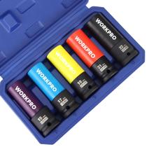 Conjunto de soquetes Lug Nut WORKPRO 1/2 Drive 5 peças 15 17 19 21 22 MM