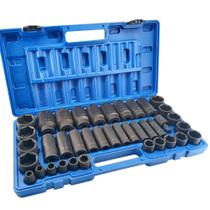 Conjunto de soquetes MacWork 39PCS 1/2 polegada Drive Impact CR-V Steel