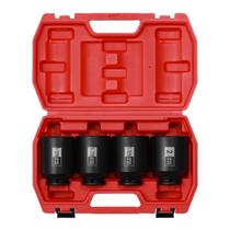 Conjunto de soquetes Mayouko 1/2 Drive Spindle Axle Nut 6 pontos, 4 unidades Conjunto de soquetes Mayouko 1/2 Drive Spindle Axle Nut 6 pontos, 4 unidades