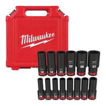 Conjunto de soquetes Milwaukee de 6 pontos métrico de 1/2 polegada 49-66-7014