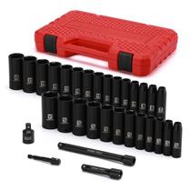 Conjunto de soquetes MIXPOWER 3/8 Drive Deep Impact 31 peças SAE/Metric Conjunto de soquetes MIXPOWER 3/8 Drive Deep Impact 31 peças SAE/Metric