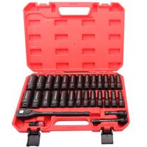 Conjunto de soquetes SONIGEKO, 30 peças, 1/2 Drive Impact, 6 pontos