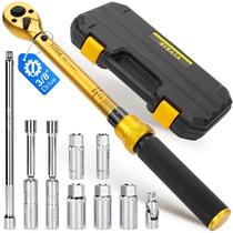 Conjunto de soquetes Spark Plug YIYEIE Magnetic com chave de torque, 10 unidades Conjunto de soquetes Spark Plug YIYEIE Magnetic com chave de torque, 10 unidades