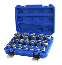 Conjunto de soquetes Spline 1/2 Drive Universal Metric 8-32 mm 12 pontos Conjunto de soquetes Spline 1/2 Drive Universal Metric 8-32 mm 12 pontos