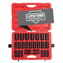 Conjunto de soquetes Sunex Tools 2646 1/2" Drive 26 peças métricas