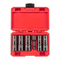 Conjunto de soquetes TEKTON 1/2" Drive Thin Wall Impact Flip 6 unidades com estojo