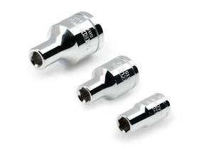 Conjunto de soquetes TEKTON SHA99021 Magnetic Hex Bit Holder de 3 peças