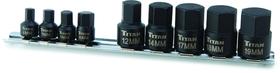 Conjunto de Soquetes Titan 16141 - 9 Peças com Broca Hexagonal de Impacto de Baixo Perfil Conjunto de Soquetes Titan 16141 - 9 Peças com Broca Hexagonal de Impacto de Baixo Perfil
