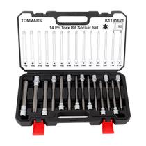 Conjunto de soquetes Torx Bit TOMMARS T10-T70 de 14 peças de comprimento com estojo Conjunto de soquetes Torx Bit TOMMARS T10-T70 de 14 peças de comprimento com estojo