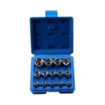 Conjunto De Soquetes Torx Femininos E Star De 14 Peças E4-E24 Soquetes Hexagonais Externos Kit De