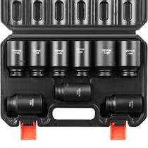 Conjunto de soquetes VEVOR 1/2 Drive, 9 peças de profundidade, 29-38 mm, com estojo