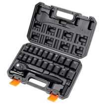 Conjunto de soquetes VEVOR 1/2 Drive Impact 23 peças SAE (7/16-1) e métrico (13-24 mm) Conjunto de soquetes VEVOR 1/2 Drive Impact 23 peças SAE (7/16-1) e métrico (13-24 mm)