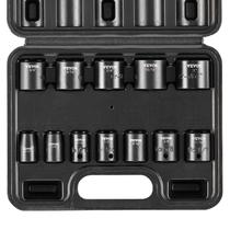 Conjunto de soquetes VEVOR 3/8 Drive Impact 12 peças SAE 5/16-1 com estojo