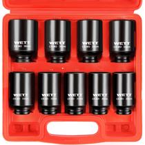 Conjunto de soquetes WETT 1/2 Drive Deep Impact 9 peças de 29 mm a 38 mm Conjunto de soquetes WETT 1/2 Drive Deep Impact 9 peças de 29 mm a 38 mm