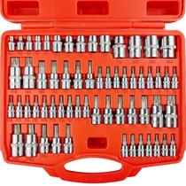 Conjunto de soquetes WETT Master Torx Bit e externo de 60 peças