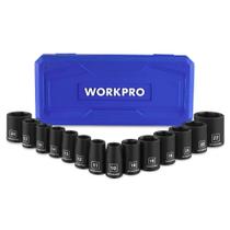 Conjunto de soquetes WORKPRO 1/2" Drive Shallow Impact 14 unidades