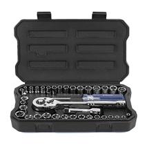 Conjunto de soquetes WORKPRO 39 peças 1/4"3/8" CR-V Metric/Imperial