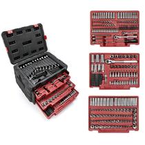 Conjunto de soquetes WORKPRO 450 peças 1/2 1/4 3/8 Drive CR-V Conjunto de soquetes WORKPRO 450 peças 1/2 1/4 3/8 Drive CR-V
