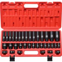 Conjunto de soquetes ZOYAKKI 35 PCS 1/2" Drive Deep & Shallow