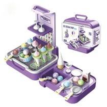 Conjunto De Sorvete 3 Em 1 Para Crianças, Brinquedos Portáteis De Comida Para Meninos E Meninas
