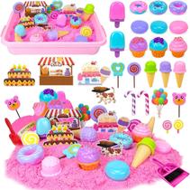 Conjunto de sorvete Magic Sand Kit Hymaz de 1 kg Play Sand Conjunto de sorvete Magic Sand Kit Hymaz de 1 kg Play Sand