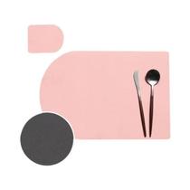 Conjunto De Sousplat De Couro PU À Prova d'Água E Antiderrapante Com Dupla Camada, Almofada Isolante