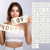 Conjunto de Stencil sokoro 42 peças reutilizável, letras e números de 12" Conjunto de Stencil sokoro 42 peças reutilizável, letras e números de 12"
