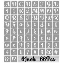 Conjunto de Stencils BAMIDELE 6 Polegadas 66 Peças Letras Reutilizáveis Conjunto de Stencils BAMIDELE 6 Polegadas 66 Peças Letras Reutilizáveis