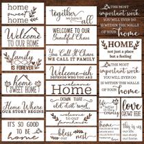 Conjunto de Stencils Keluna 20 Peças Welcome Home Letras de Plástico