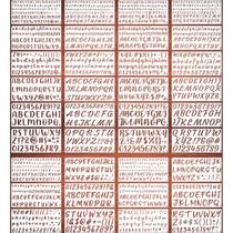 Conjunto de Stencils REOLAN com 36 Peças Reutilizáveis para Letras e Números