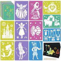 Conjunto de Stencils ViikiFain 30 Peças Giz Infantil 18x25 cm Conjunto de Stencils ViikiFain 30 Peças Giz Infantil 18x25 cm