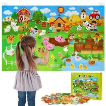 Conjunto de storyboard de feltro Dr.Rapeti Farm Animals, 41 unidades para crianças