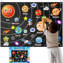 Conjunto de storyboard de feltro WATINC Outer Space Solar System 44 unidades