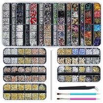 Conjunto de strass Nail Art Artdone com pinça e 3 canetas x12 Conjunto de strass Nail Art Artdone com pinça e 3 canetas x12