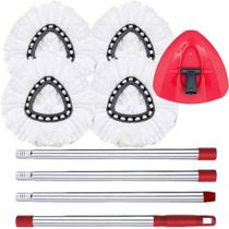 Conjunto de substituição de esfregões ANREKEYH Spin Mop Of Cedar EasyWring Conjunto de substituição de esfregões ANREKEYH Spin Mop Of Cedar EasyWring