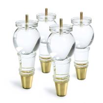 Conjunto de substituição de pernas de móveis JEREVER Acrylic Clear 18cm