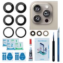 Conjunto de substituição de vidro da câmera traseira LOZOP iPhone 15 Pro Max x2