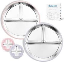 Conjunto de sucção dividida de 20 cm em aço inoxidável Baby Plate Bakpoco