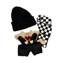 Conjunto De Suéter E Chapéu De Inverno Para Boneca Labubu De 17cm, Figura De Vinil Mini Macaron,