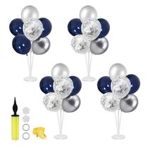 Conjunto de suporte de balão ZJDHPTY Silver Blue para decorações de festas