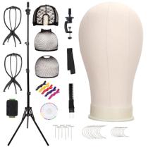 Conjunto de suporte de cabeça de peruca Demides Canvas 22" com suporte de tripé de 61" Conjunto de suporte de cabeça de peruca Demides Canvas 22" com suporte de tripé de 61"