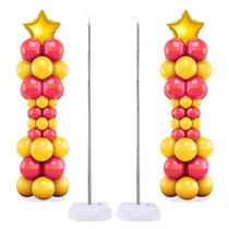 Conjunto de suporte de coluna de balão Lechay, 2 peças de 2 a 2 m de altura ajustável