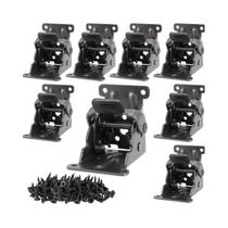 Conjunto De Suporte De Dobradiça Com Trava Dobrável 4 Peças, Suporte De Extensão Autotravante Para