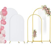 Conjunto de suporte de fundo e capa Capeotas Arch 2,2 m + 1,8 m branco Conjunto de suporte de fundo e capa Capeotas Arch 2,2 m + 1,8 m branco