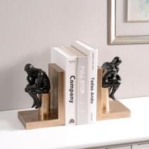 Conjunto de suporte para livros Hi-Line Gift Thinker Resin Decor, 2 unidades