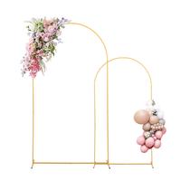 Conjunto de suportes Backdrop Arch yumiaohe 2 (2,2 m+1,8 m) em metal dourado Conjunto de suportes Backdrop Arch yumiaohe 2 (2,2 m+1,8 m) em metal dourado