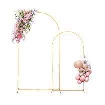 Conjunto de suportes Backdrop Arch yumiaohe 2 (2,2 m+1,8 m) em metal dourado