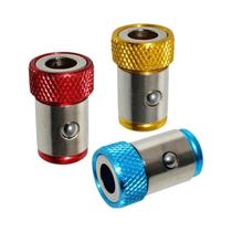 Conjunto De Suportes Magnéticos Para Bits De 1/4 De Polegada, 3 Peças, Antiderrapante, Em Liga, Para