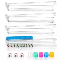 Conjunto de suportes para mahjong com empurradores SPRFAIRY em acrílico 47 cm