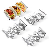 Conjunto de Suportes para Taco Chbuuero em Aço Inoxidável, 4 Peças